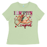 Matcha i am with cupid Ladies Tee - OliviaCreatesArt