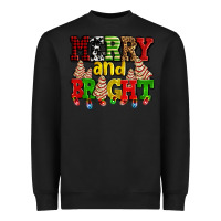 Black merry and bright with christmas tree  cakes ado Heavyweight Sweatshirt - AdoDesignShop
