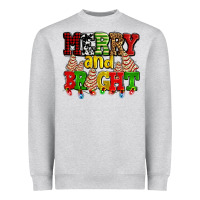 Heather Grey merry and bright with christmas tree  cakes ado Heavyweight Sweatshirt - AdoDesignShop