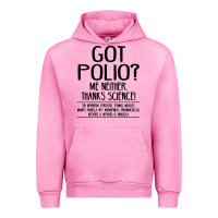 Fuchsia Pink got polio me neither thanks science Urban Hoodie - artisFamous