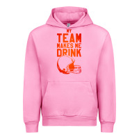 Fuchsia Pink my team makes me drink Urban Hoodie - artisFamous