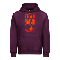 Mauve Wine my team makes me drink Urban Hoodie - artisFamous