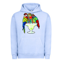 Pigment Grape Ice parrots drinking margarita hawaiian Urban Hoodie - artisFamous