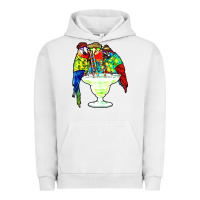 Pigment Lunar Rock parrots drinking margarita hawaiian Urban Hoodie - artisFamous