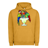 Pigment Peanut Butter parrots drinking margarita hawaiian Urban Hoodie - artisFamous