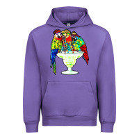 Tulip parrots drinking margarita hawaiian Urban Hoodie - artisFamous