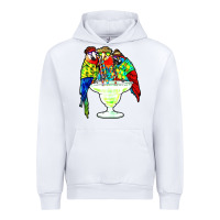 White parrots drinking margarita hawaiian Urban Hoodie - artisFamous
