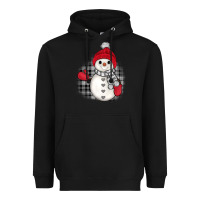 Black grey christmas snowman Heavyweight Hoodie - JahusDesignShop