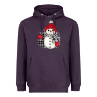 Plum grey christmas snowman Heavyweight Hoodie - JahusDesignShop