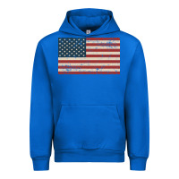 Cobalt american flag Urban Hoodie - artisFamous