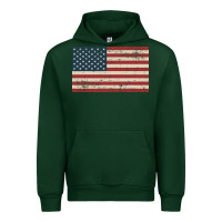 Forest Green american flag Urban Hoodie - artisFamous