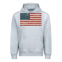 Heather Grey american flag Urban Hoodie - artisFamous