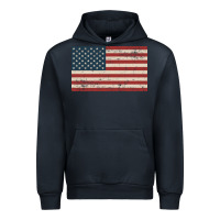 Navy american flag Urban Hoodie - artisFamous
