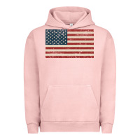 Pigment Salmon american flag Urban Hoodie - artisFamous
