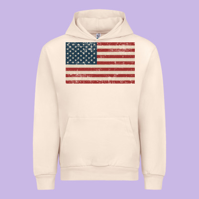 American Flag Urban Hoodie Designed By Artisfamous