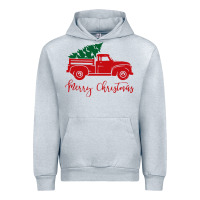 Vintage Red Truck With Christmas Urban Hoodie | Teevron