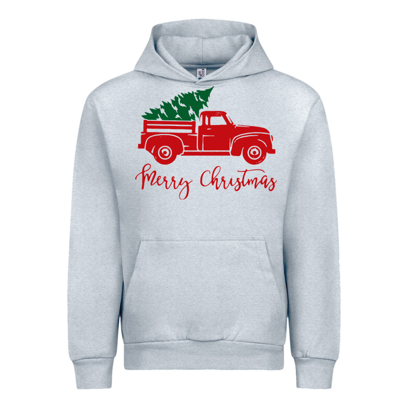 Vintage Red Truck With Christmas Urban Hoodie by artisFamous | Teevron