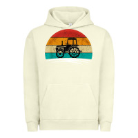 Pigment Pistachio vintage tractor Urban Hoodie - artisFamous