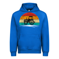 Cobalt vintage tractor Urban Hoodie - artisFamous