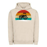 Pigment French Oak vintage tractor Urban Hoodie - artisFamous