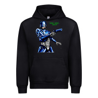 Black 8bit robocop Urban Hoodie - artisFamous
