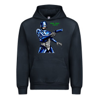 Navy 8bit robocop Urban Hoodie - artisFamous