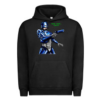 Pigment Black 8bit robocop Urban Hoodie - artisFamous