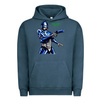 Pigment Midnight Navy 8bit robocop Urban Hoodie - artisFamous