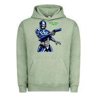 Pigment Oil Green 8bit robocop Urban Hoodie - artisFamous
