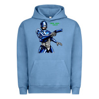 Pigment Pebble Blue 8bit robocop Urban Hoodie - artisFamous