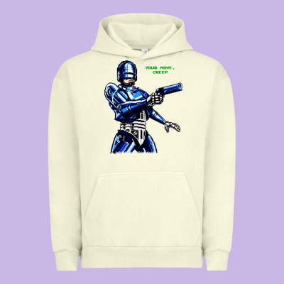 8bit Robocop Urban Hoodie Designed By Artisfamous