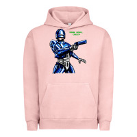 Pigment Salmon 8bit robocop Urban Hoodie - artisFamous