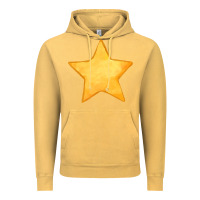 Vintage Mustard yellow star Vintage Hoodie - FaDigitalArtStudio