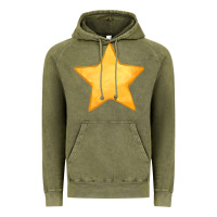 Vintage Olive yellow star Vintage Hoodie - FaDigitalArtStudio