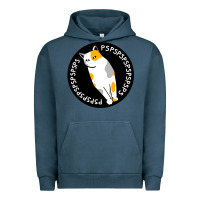 Pigment Midnight Navy calico cat Urban Hoodie - artisFamous