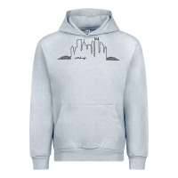 Heather Grey pittsburgh skyline city Urban Hoodie - artisFamous