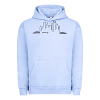 Pigment Grape Ice pittsburgh skyline city Urban Hoodie - artisFamous