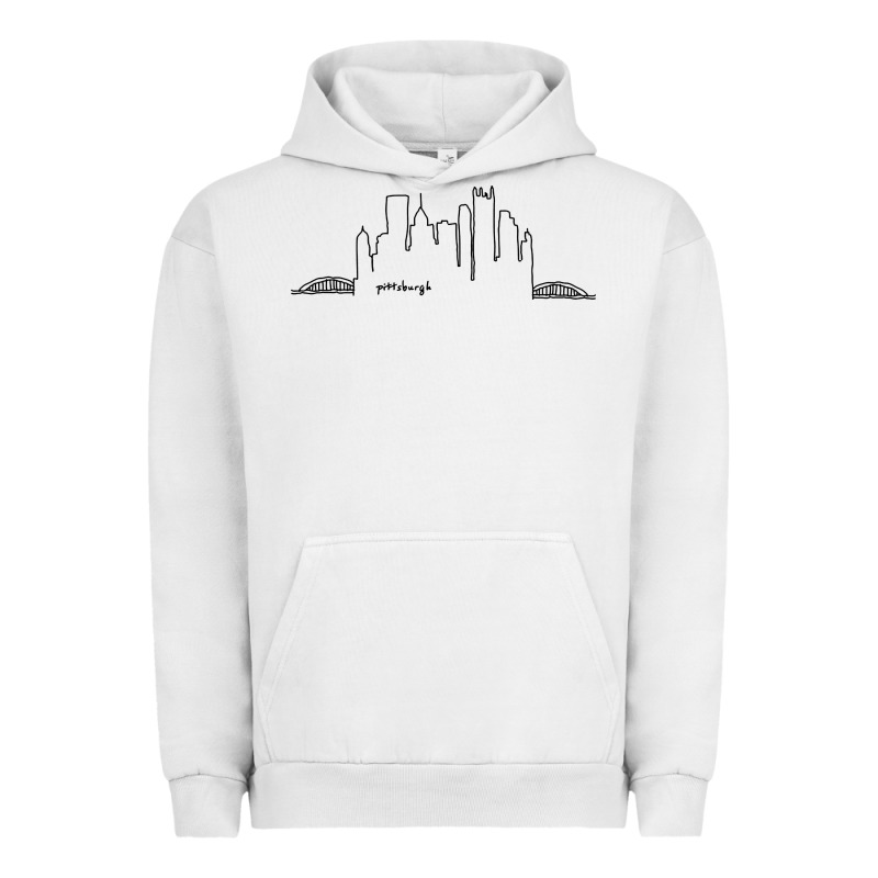 Pittsburgh Skyline City Urban Hoodie by artisFamous | Teevron