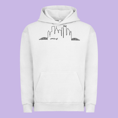 Pittsburgh Skyline City Urban Hoodie Designed By Artisfamous