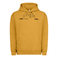 Pigment Peanut Butter pittsburgh skyline city Urban Hoodie - artisFamous