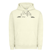 Pigment Pistachio pittsburgh skyline city Urban Hoodie - artisFamous