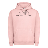 Pigment Salmon pittsburgh skyline city Urban Hoodie - artisFamous