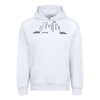 White pittsburgh skyline city Urban Hoodie - artisFamous