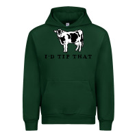 Forest Green i'd tip that funny cow tipping design Urban Hoodie - artisFamous