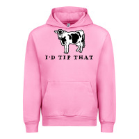 Fuchsia Pink i'd tip that funny cow tipping design Urban Hoodie - artisFamous