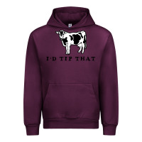 Mauve Wine i'd tip that funny cow tipping design Urban Hoodie - artisFamous