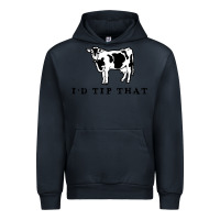 Navy i'd tip that funny cow tipping design Urban Hoodie - artisFamous