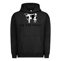 Pigment Black i'd tip that funny cow tipping design Urban Hoodie - artisFamous