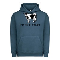 Pigment Midnight Navy i'd tip that funny cow tipping design Urban Hoodie - artisFamous