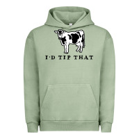 Pigment Oil Green i'd tip that funny cow tipping design Urban Hoodie - artisFamous